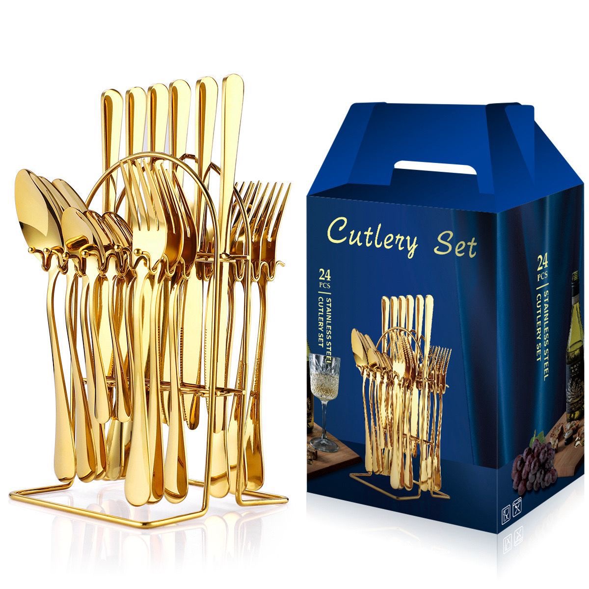 Gold/silver cutlery set